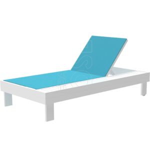 POLLUCE – Lettino King Size in alluminio con portaoggetti