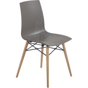 RIPON WOOD- Sedia Polipropilene E legno