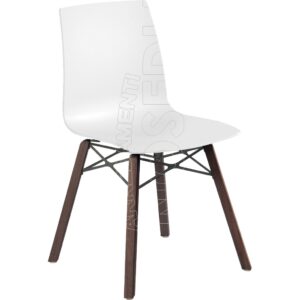 RIPON WOOD IROKO- Sedia Polipropilene E legno